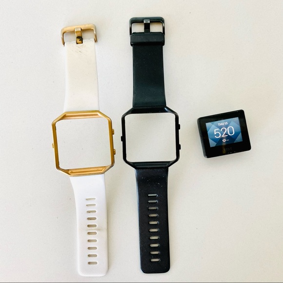 fitbit Other - FITBIT Blaze Black White Smart Watch Face Band
